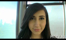 Stunning teen showing off her curves