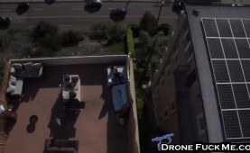 Amateur filmed while having sex on the rooftop