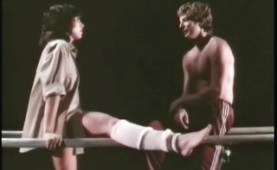 Retro hardcore sex at the gym