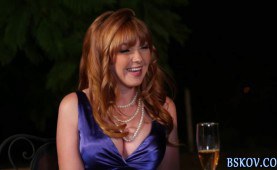 Elegant pornstar pussy fucked on the bed in hd