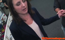beautiful female Facialized at the pawnshop