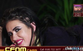 posh Dominatrix covered in cum