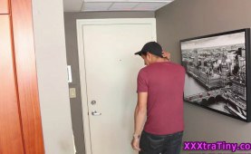 Smalltits teen facialized