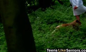 in shape 18yo adores sixty nine with turned on old pervert