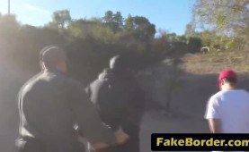 Border agents fuck with hot immigrant