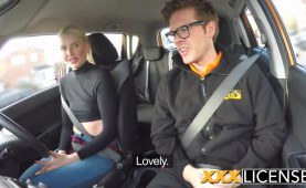 Confident learner lexi ejaculates and spunks on instructor