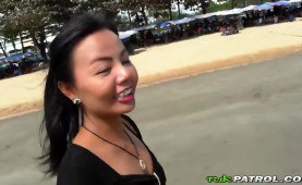 sexy thai temptress picked up on the beach and pounded pov