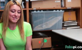 agressive department ramming with a teenager shoplifter streetwalker Alexa Raye!