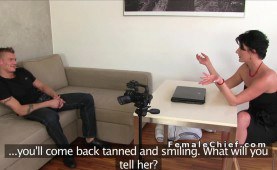 milf Czech officer bangs rookie gent