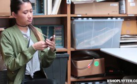 LP officer ramming Jade Noirs snatch doggie-style
