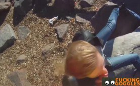 Picking up a hot girl in leather jacket