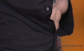 tattoos gent shoves roughly dong in mommy