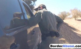 outside pumping with dirty brown-haired