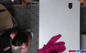 Shoplifting hottie Lily Jordan blow and fuck a schlong