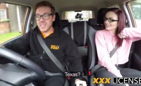 teenie Chloe Carter blows Off Driving Instructor