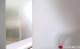 Step bro somehow pulled Alex Blakes first blow-job