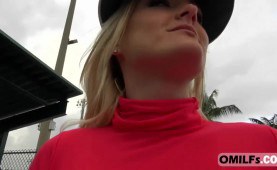 Kristina Reese serves herself a huge tool in her vagina