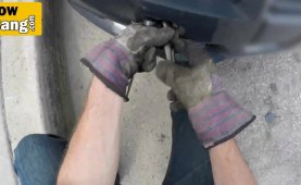 dark-haired female pays car tow service with marvelous bj