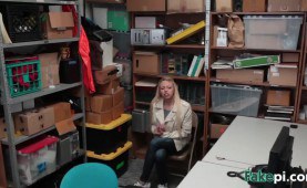 light haired 18yo thief Zoey gets fucked in department