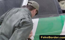 outdoor pounding with dark-haired