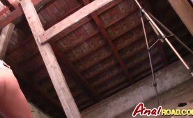 slatternly blonde beauty gets her backside drilled