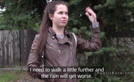 Russian sextrip fucks enormous pecker stranger in public