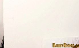 Teen gives stepdad facial