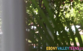 Black teen cum facialized