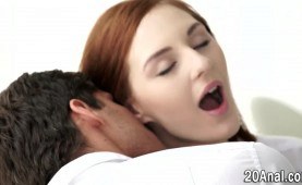 Butt fucked babe tugging