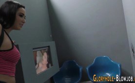 Gloryhole ho mouth cummed