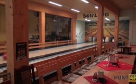 Czech cutie fucked in bowling alley