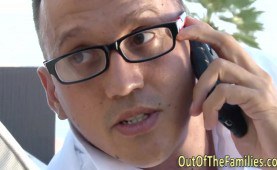 Stepdaughter deep throats