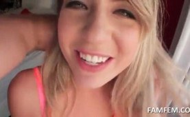 Blonde hottie gets herself nailed hard in POV