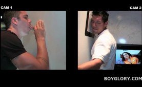 Straight guy tricked into gay gloryhole BJ