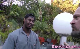 Domina gets bbc cumshot