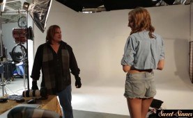 Petite teen pussyfucked after photo session 