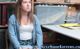 Fucked teen thief spermed