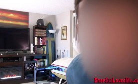 Tits jizzed teen stepsis