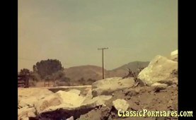 Sexy babes in classic porn gives best blowjob