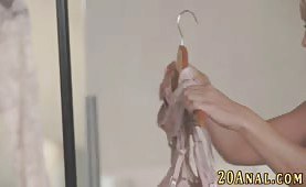 Cutie anally rides dong