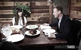 Teens in fetish threesome