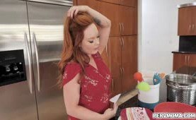 Stepson comforts his stepmom using his cock