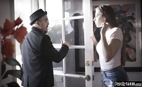 Big tit stepsis throated and banged rough by twisted stepbro