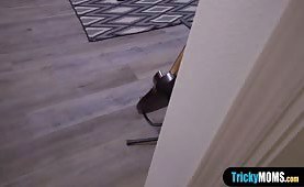 Tricky stepson remote controlling stepmoms vibrator