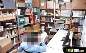 Cute brunette thief punish fucked hard by a nasty cop