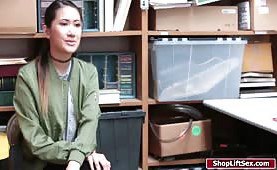 Slut thief lets herself get caught to fuck the hunk officer