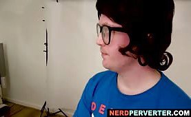 Horny maid gives perfect deepthroat blowjob