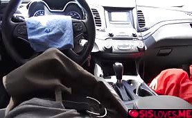 Mila Marx suck her stepbros huge cock to repay him