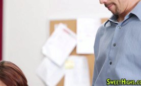 Teen in highschool rides