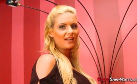 Voluptuous blonde bombshell fucked hard